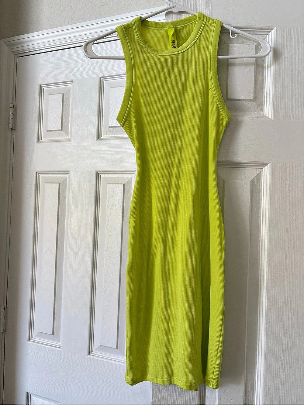 SKIMS Cotton Rib Tank Dress Green